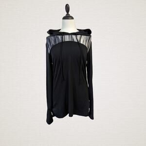 Bally Total Fitness Long Sleeve Black Athletic Hoodie Size L